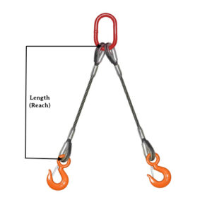 1/2" X 18 Feet, 2 Leg Bridle w/Thimble Eyes & Hooks