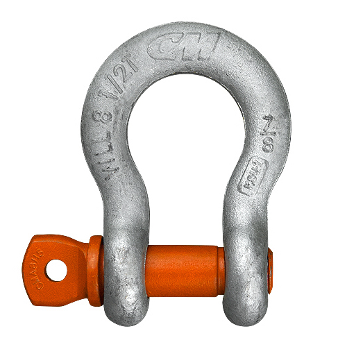 Grey 37989 Size Galvanized All Material Handling 46BTASHDG Classic Bolt Type Anchor Shackle 25 Tons 