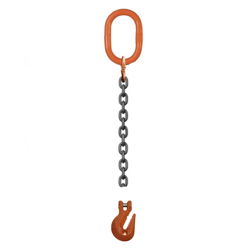 3/8" x 10' GRADE 80 Chain Sling SOG Single Leg Grab Hooks Lifting Rigging 