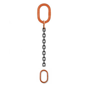 Reach/G 100 3/8 Single Leg Alloy Chain Sling; Fittings = Oblong Masterlink; Sling Hook 4 Ft American Industrial