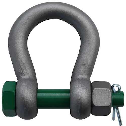 Van Beest Green Pin Nut,Bolt & Cotter Anchor Safety Shackle 1-1/8"  9.5 Ton WLL 