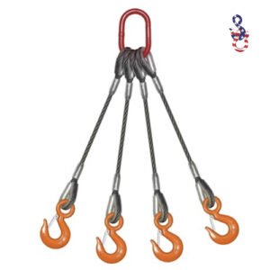 7/8" X 10 Feet, 4 Leg Bridle w/Thimble Eyes & Hooks