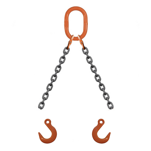 Chain Sling - 2 Leg - 1" X 10' - Grade 100 DOF