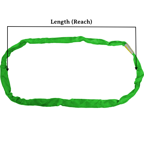 Endless Polyester Round Lifting Sling - Green - 3 Feet - Image 2
