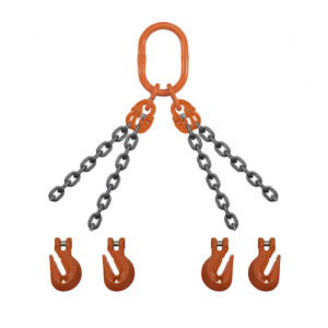 Chain Sling – 4 Leg – 1″ X 10′ – Grade 100 QOG