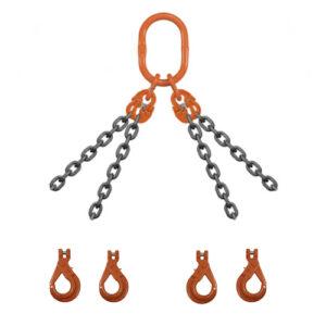 Chain Sling – 4 Leg – 1″ X 10′ – Grade 100 QOSL