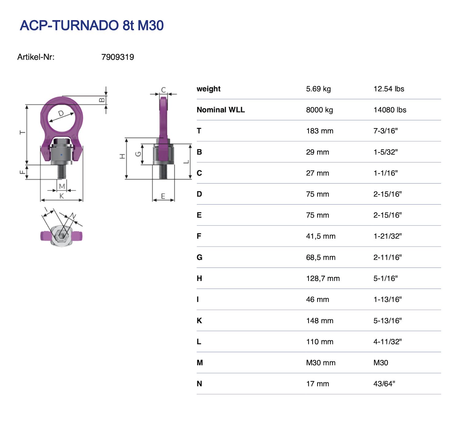 M30 ACP-Turnado - 17,630 lb Capacity - Image 3