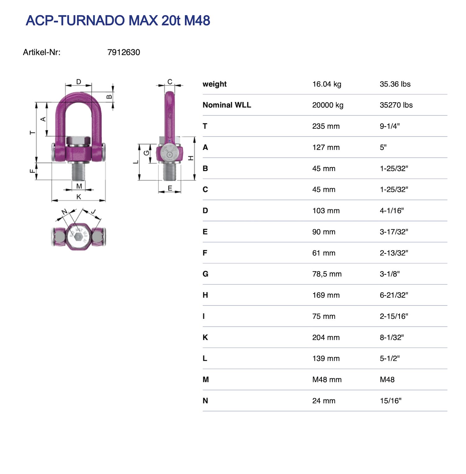 M48 ACP-Turnado Max- 44,092 lb Capacity - Image 5