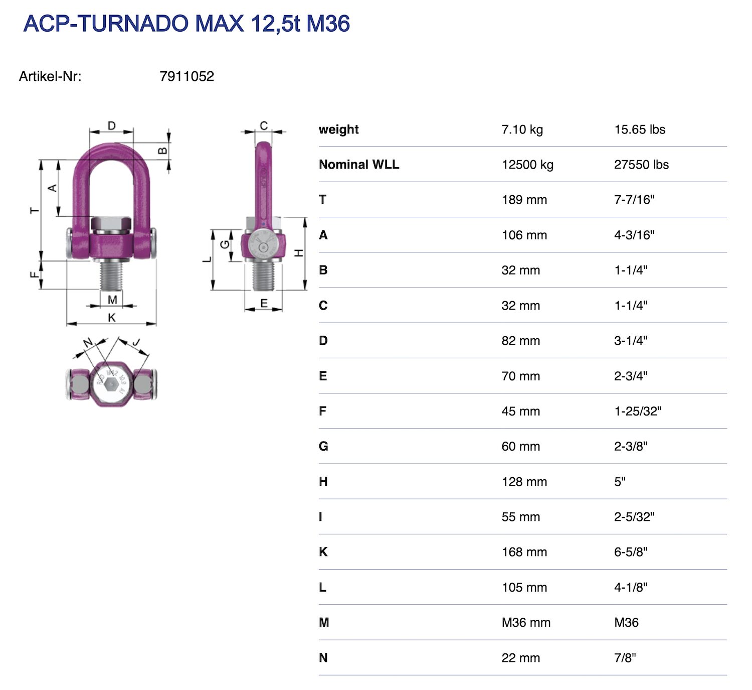 M36 ACP-Turnado Max- 27,550 lb Capacity - Image 5