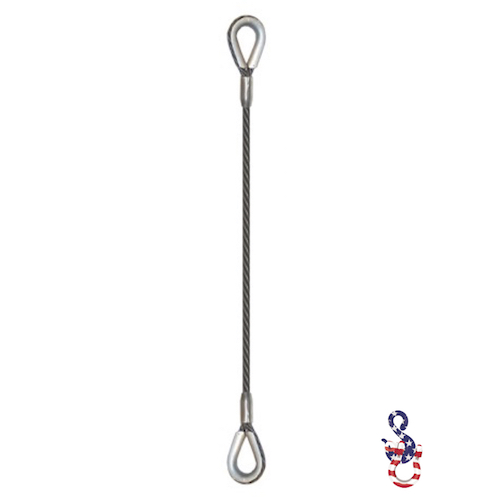 Heavy Duty Wire Rope Choker Slings - 3/4 X 6 Foot Industrial Rigging (2 Pack)